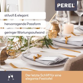 PEREL Table Cover for Rectangular Table - Arched White