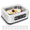 1.7-Quart Yogurt Maker with Adjust Temp(21°C-48°C/70°F-118°F) & Time(1-99h),110V-240V Auto-adaptive,Steel Inner
