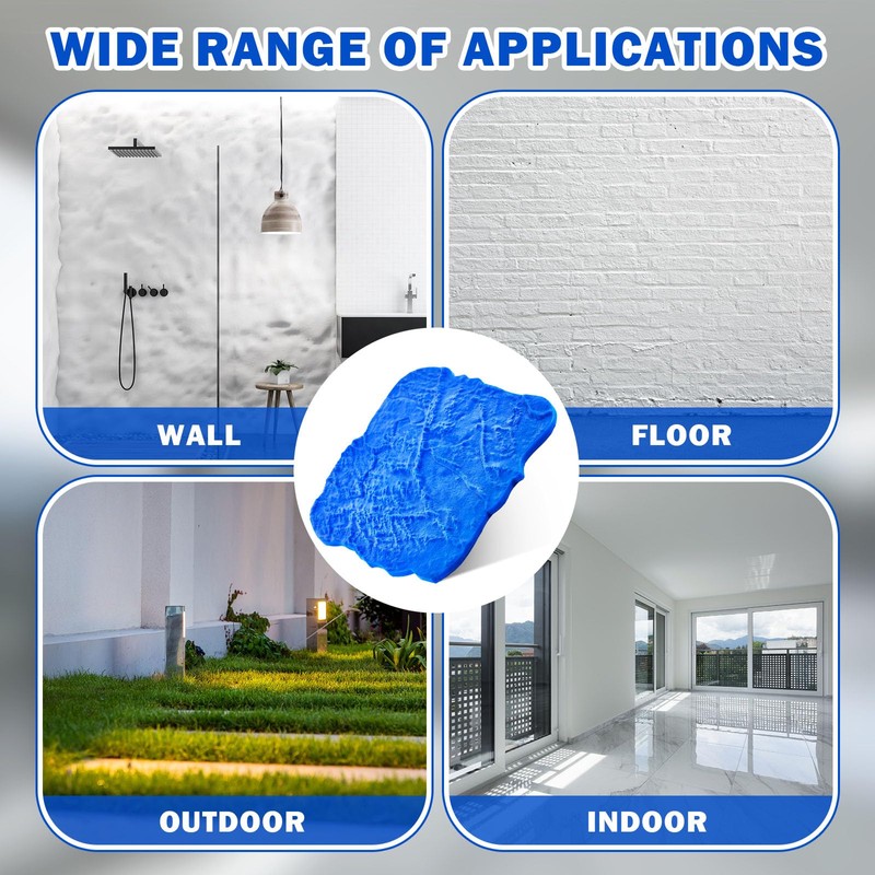 Gisafai 1 Pcs Concrete Stamps Mat Set Concrete Texturing Skin