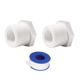 YOFASEN White Water Pipe Cap - PVC Pipe Fittings External End Cover, 32 mm, 2 Pieces (+ 1 Piece Tape)