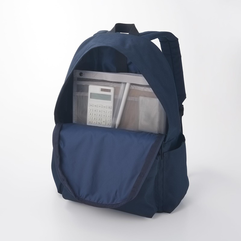 Muji NDE01A1S Nylon Mesh Bag-In Bag, Gray, A4, Vertical