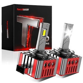 Torchbeam D1S D1R HID Bulbs, 22000LM 6000K Cool White 45W Xenon Bulbs, 66144 66140 85140 85415 Bulbs for HID Assembly Bulb, Pack of 2