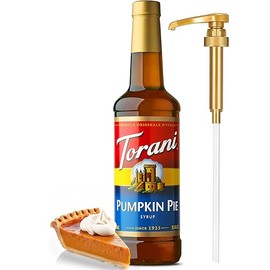 Coffee Syrup, Pumpkin Pie Flavored Syrup for Drinks, Pump Included, 25.4 Fl Oz