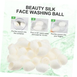 Healeved 2sets Organic Silkworm Face Scrub Natural Skin Care for Exfoliating and Cleansing 100pcs*2