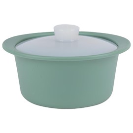Microwave Bowl Silicone Steamer for Baby Food, Microwave Steamer for Vegetables, Silicone Food Bowl with Lid Dishwasher & Oven Safe (Green, Large)