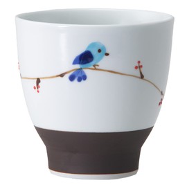 Saikai Pottery Hasami Ware 24344 Tea Cup, Diameter 3.1 inches (8 cm), Humming, Blue