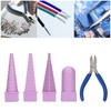 Mandrel Wire Wrapping Tools 4Pcs Jewelry Mandrel with Round, Oval,
