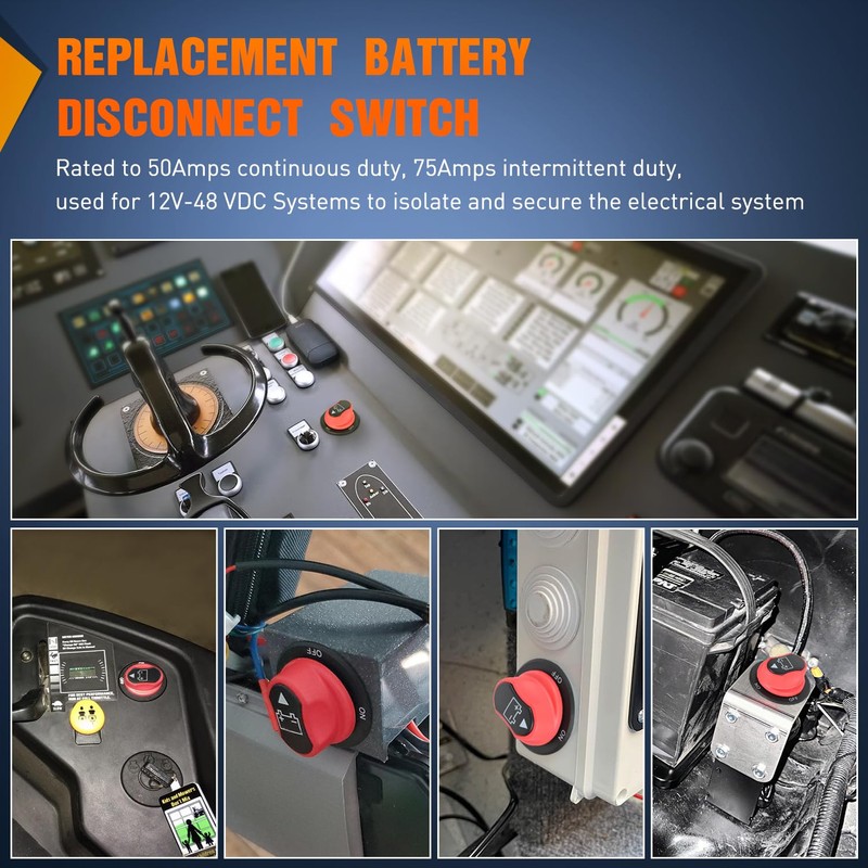Nilight Battery Disconnect Switch 100A Master Disconnect Isolator 12V-48V On