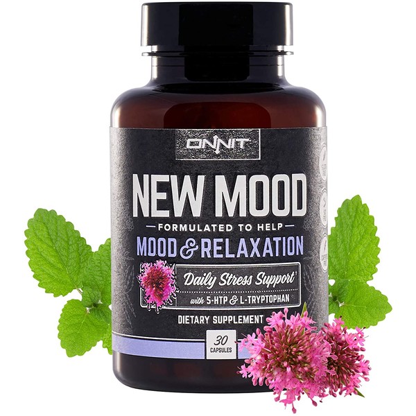 ONNIT New Mood - Daily Stress, Mood, Sleep Supplement - Chamomile, Magnesium, L-Tryptophan, 5 htp, Valerian - A Real Chill Pill (30ct)