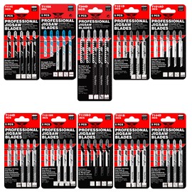 50 x TopsTools JSTTK10 T101AO T101B T101BR T101D T111C T118A T119BO T144D T344D (152mm) Mixed Jigsaw Blades