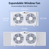 shinic Twin Window Fan, 9-Inch Blades Reversible Airflow, Thermostat Control,