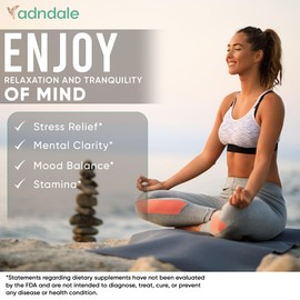 Adndale Cortisol Supplements for Women. Cortisol Manager 14-in-1 Ashwagandha Supplement with Magnesium Glycinate, L-Theanine & More. Support Stress Management & Stamina. 90 Capsules.