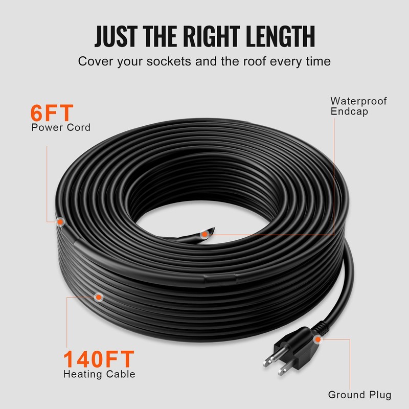 Happybuy 140FT Self - Regulating Heating Cable: With a substantial