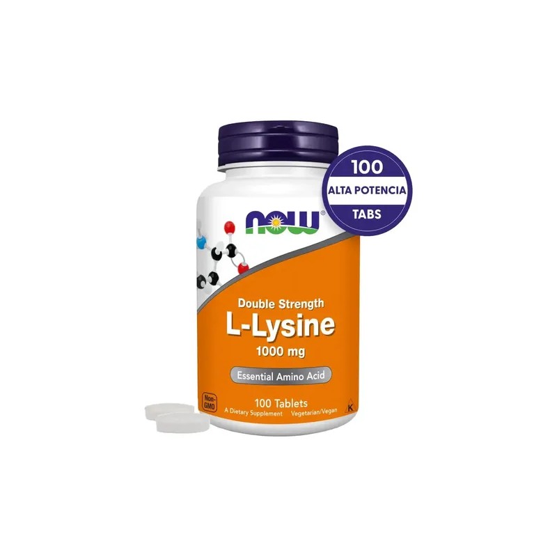L-lisina 1000mg Poderoso Aminoácido 100 Tabletas