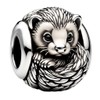 Ferret - Abalorio de plata de ley 925 para pulseras