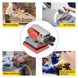 gernie Pneumatic Random Orbital Palm Sander, 10000rpm, 0.6-0.8Mpa, Air Powered, Fine Grit, Includes Pneumatic Grinder & User Manual