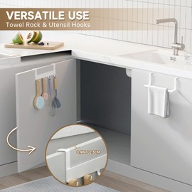 Kitchen Towel Holder Over Cabinet Door Towel Rack Hand Towel Bar Multipurpose for Kitchen or Sink