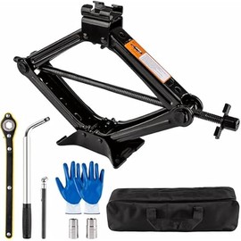 Portable Car Jack Kit, 2 Ton (4409 lbs) Scissor Jack for Car, Upgrade Emergency Spare Tire Changing Repair Kit, Scissor Jack Kit with Lug Wrench, Universal Vehicle Scissor Lift Jacks for SUV