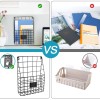 WantuSee Metal Wire Wall Mounted Magazine Holder, Wall Hanging Organizer