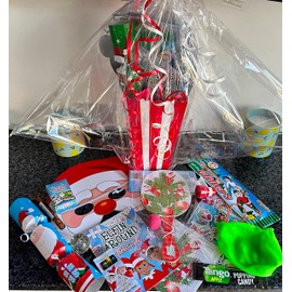 Children's Filled Christmas Eve Box, Xmas Activity Kit, Stocking Filler, Filled with Christmas Games and Crafts