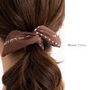 [ジュエルボックス] JewelVOX ヘアアクセサリー レトロ柄 カラー ワイヤー リボン ポニー ブラウン 選択