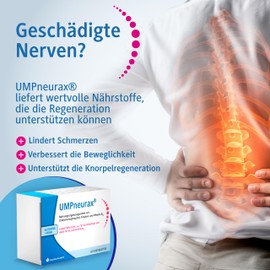 UMPneurax - Dietary Supplement with Uridine Monophosphate, Folic Acid and Vitamin B12 | Valuable Vitamins for Cell Division & Cell Reformation | Vegan & Gluten Free | 2 x 60 Pieces (Pack of 120)