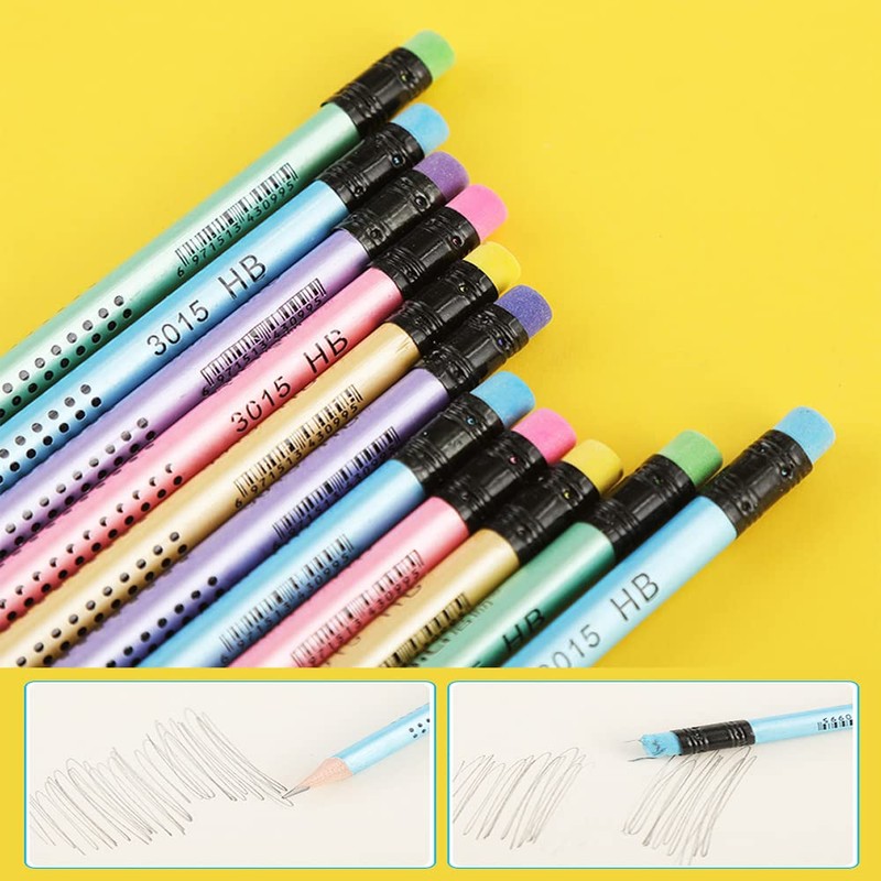 Chedin Pack of 30 HB Pencils, Children's Graphite Pencil, Non-Slip
