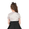 BlackButterfly Niñas Satín Corto Manga Torera Chaquetilla (Plata, 5-6 años)
