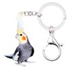 YAYAKO Acrylic Parrot Keychain Cockatiel Bird Key Chains for Car