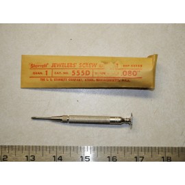 Starrett 555D Jewelers Pocket Screwdriver .080in (2mm) Blade IN STOCK