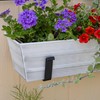 Achla Designs Small White Flower Box with Wall Brackets