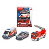 Dickie 203712015 SOS Emergency Vehicles Police, Fire Brigade, Ambulance