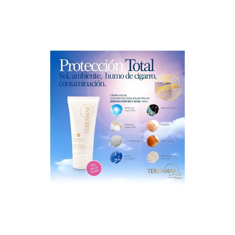 Crema Facial Con Protección Solar Fps 50+ Terramar