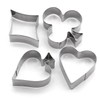 Poker Cookie Cutter, 4 Pieces Poker Stainless Steel Cookie Cutters,