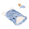 Dog Jean Coat Warm Cold Weather Plush Denim Pet Jacket