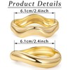 Wrlcorly 2Pcs Gold Bangle Bracelets for Women 14K Gold Plated