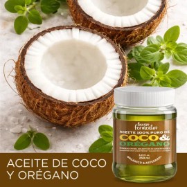 Aceite De Coco Y Orégano Prensado En Frío 100 Natural 250ml                                                                                           