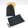 6Pcs 10x15cm/4x6 Inch Black Nylon Mesh Drawstring Bag Pouch String