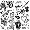 Oottati 20+ Pieces Old School Temporary Tattoos for Adults Men