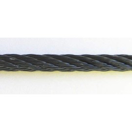 Black Galvanized Cable, 1/8" Diameter, 7x19 Construction Flexible Cable (500 ft Reel)