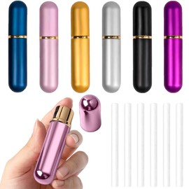 FULHANY Pack of 6 Nhalier Pens for the Nose, Inhaler, Smelling Pens for Essential Oils, Ideal for Travel and Home Use, Various Colours, (with 6 Cotton Wicks)