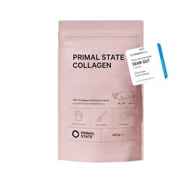Primal State® Collagen Powder 460g – Unflavoured – Bioactive Collagen Hydrolysate – Peptides Type 1 and 3 – Perfect Solubility