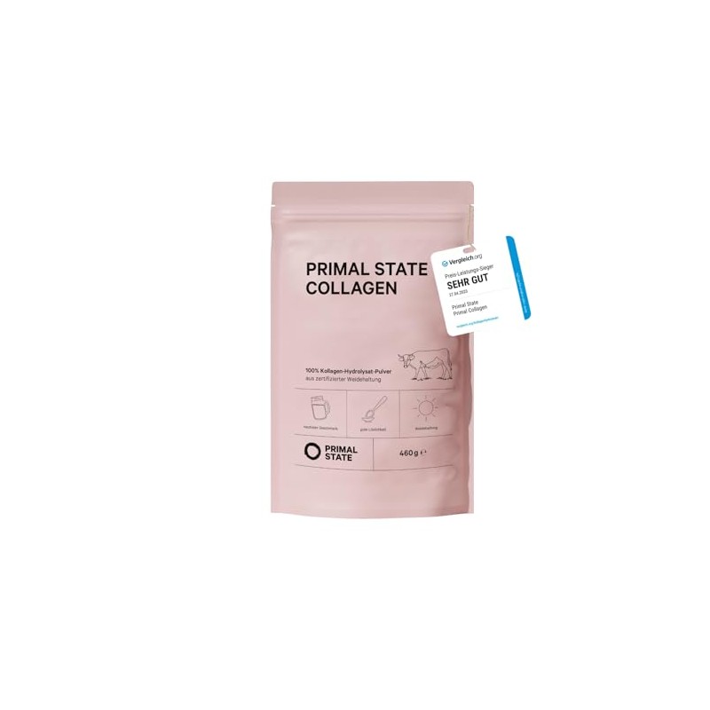 Primal State® Collagen Powder 460g – Unflavoured – Bioactive Collagen