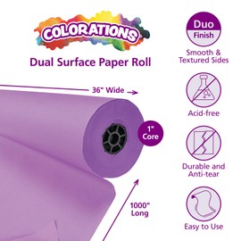 Colorations DSPU Dual Surface Paper Roll, Purple, 36" x 1000' (1 Roll)
