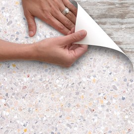Con-Tact Brand Creative Covering Self-Adhesive Vinyl Drawer and Shelf Liner, Terrazzo Blush, 18" x 9'