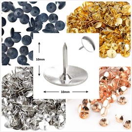 Egurs Thumb Tack Nail Decoration Pushpin for Office Home Rose Gold Pack of 1000