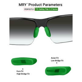 Mryok Replacement Nose Piece Nose Pads for Oakley Half Jacket/Flak 2.0/Half Jacket 2.0/Flack Jacket Sunglass - Dark Green