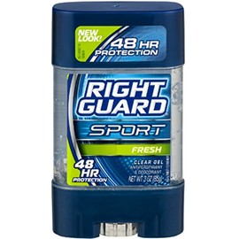 Right Guard Sport 3D Odor Defense, Anti-Perspirant Deodorant Clear Gel, Fresh 3 oz (Pack of 8)