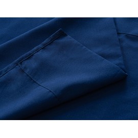 FONFLAIRE Queen Size Solid Cooling & Breathable 4 Piece Bedding Sheet Set - Brushed Microfiber - Shrinkage and Fade Resistant - Deep Pocket (Navy Blue, Queen)