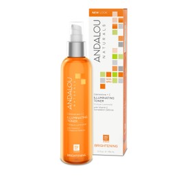 Andalou Naturals Clementine + C Illuminating Toner, 6 Fl oz, Facial Toner Helps Hydrate & Balance Skin pH, For Clear, Bright Skin